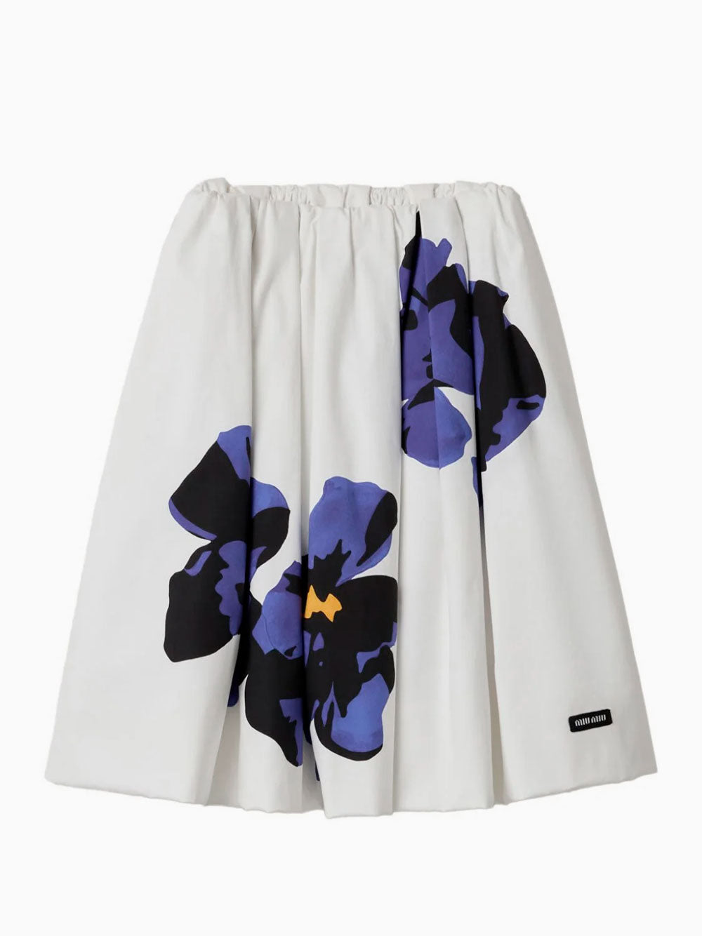 Poplin midi skirt