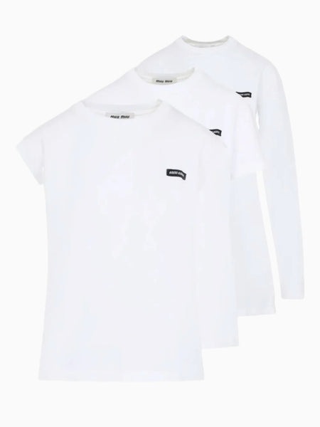 Pack of white T-shirts | Miu Miu | OTTODISANPIETRO
