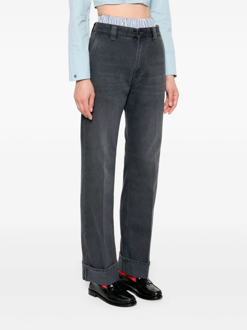 Mid-rise trousers