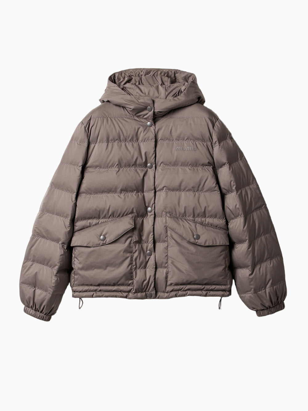 Technical pongé down jacket