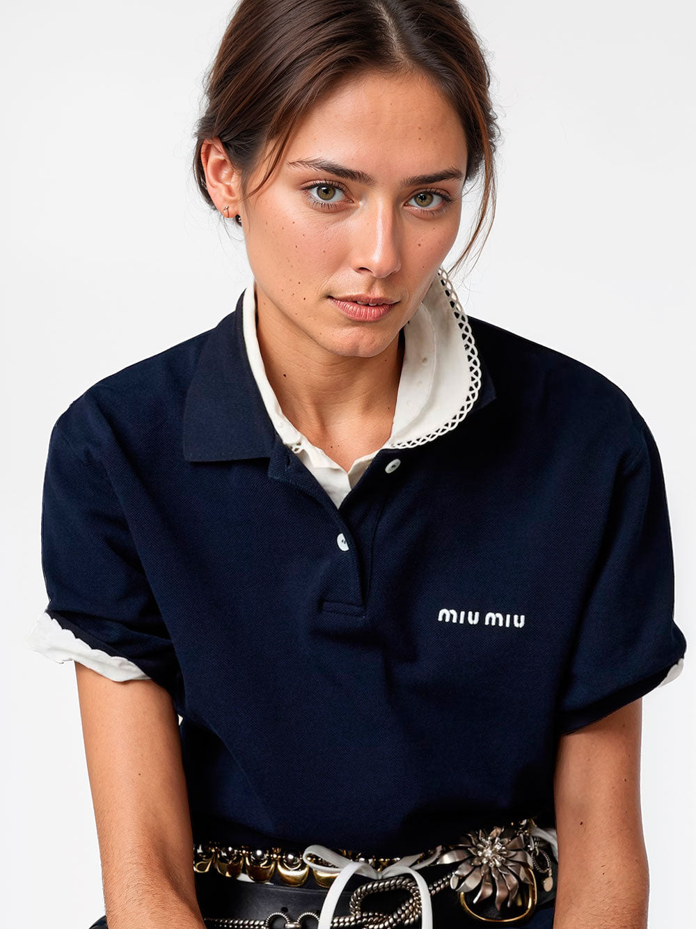 Piquet polo shirt | Miu Miu | OTTODISANPIETRO