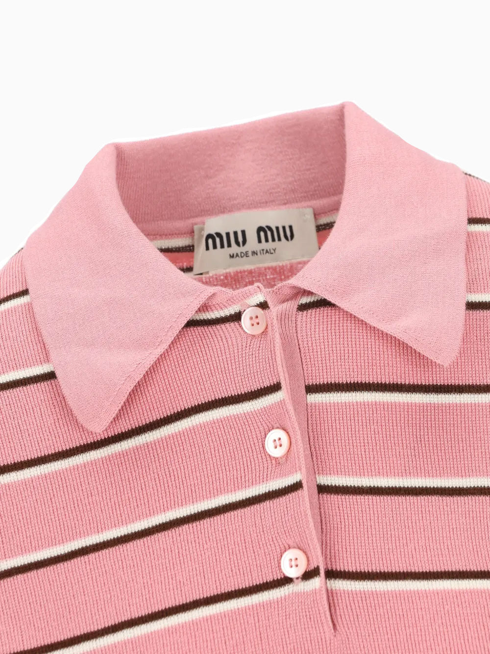 Striped polo shirt | Miu Miu | OTTODISANPIETRO