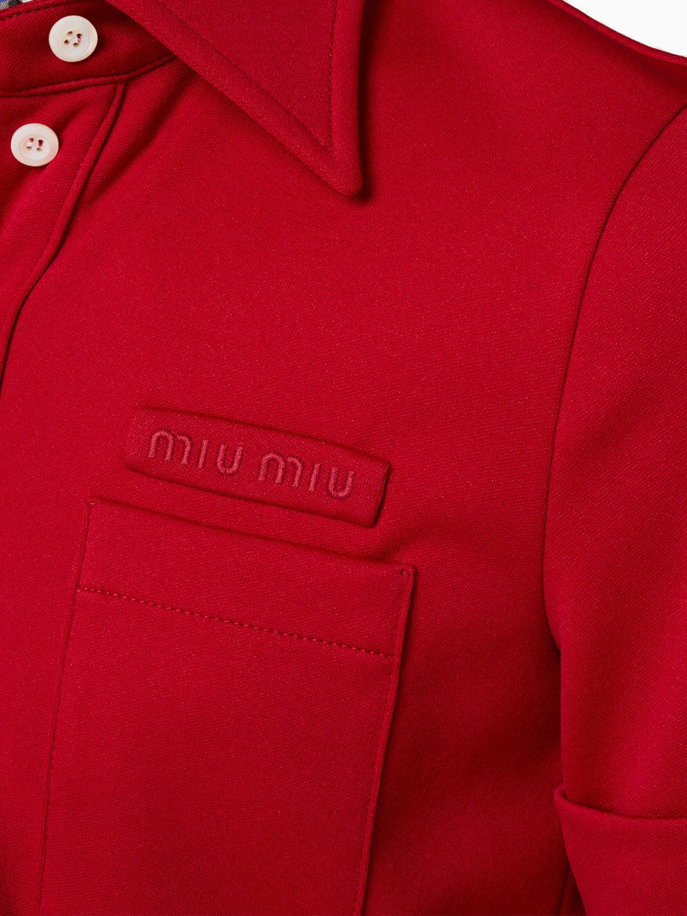 Technical jersey polo shirt | Miu Miu | OTTODISANPIETRO