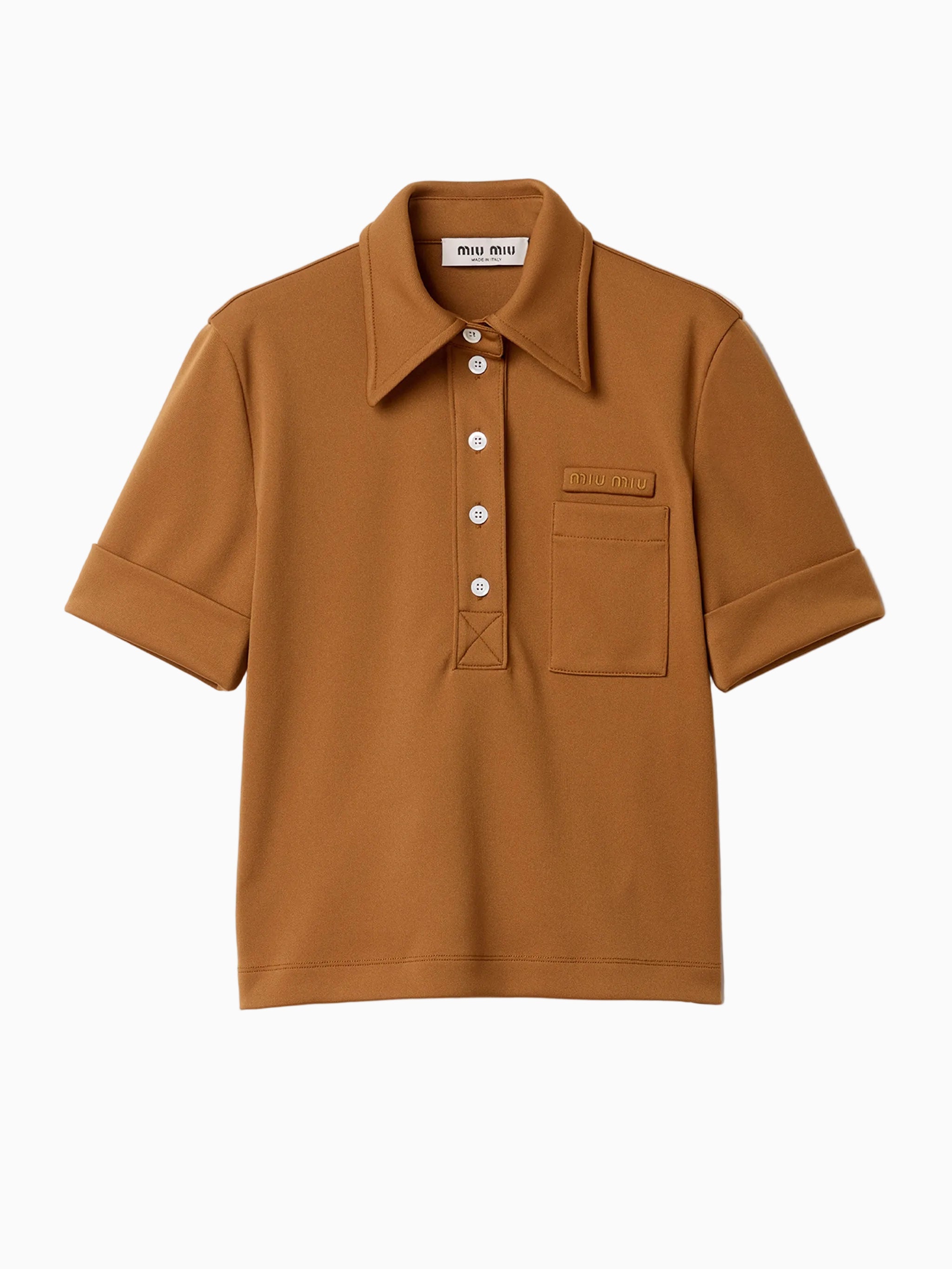 Technical jersey polo shirt | Miu Miu | OTTODISANPIETRO