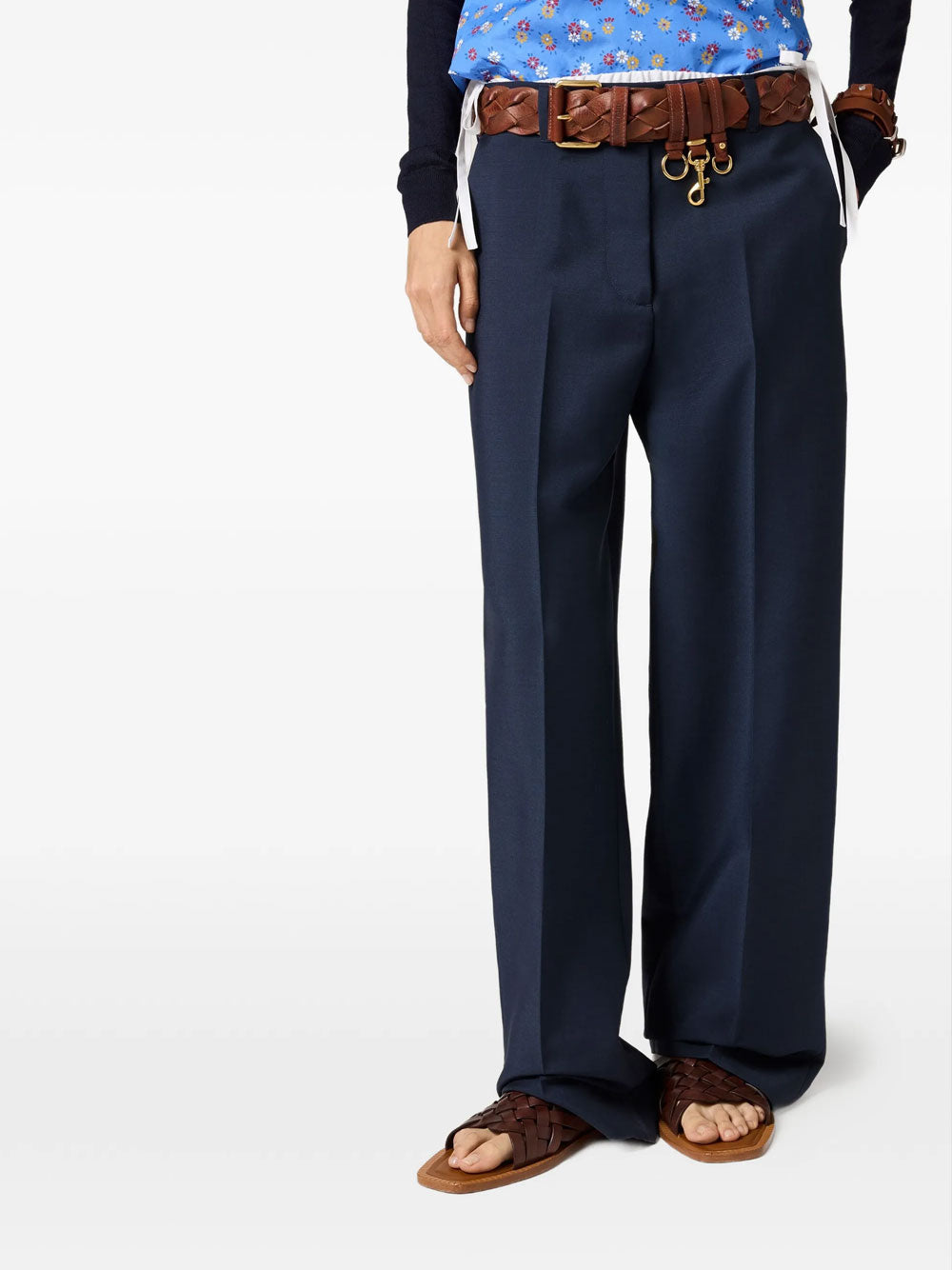 Sandalias de cuero trenzado