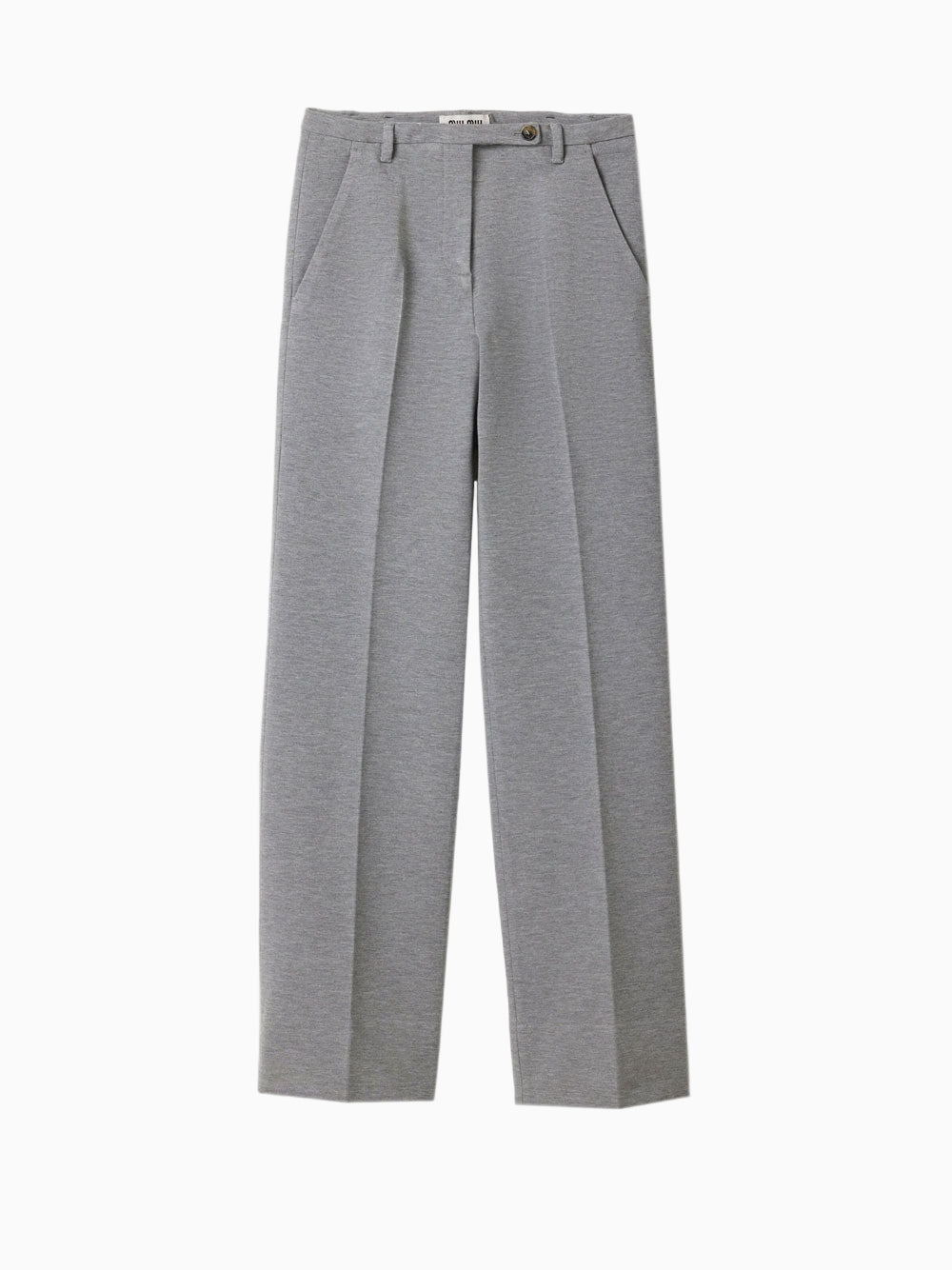 Embroidered-logo trousers