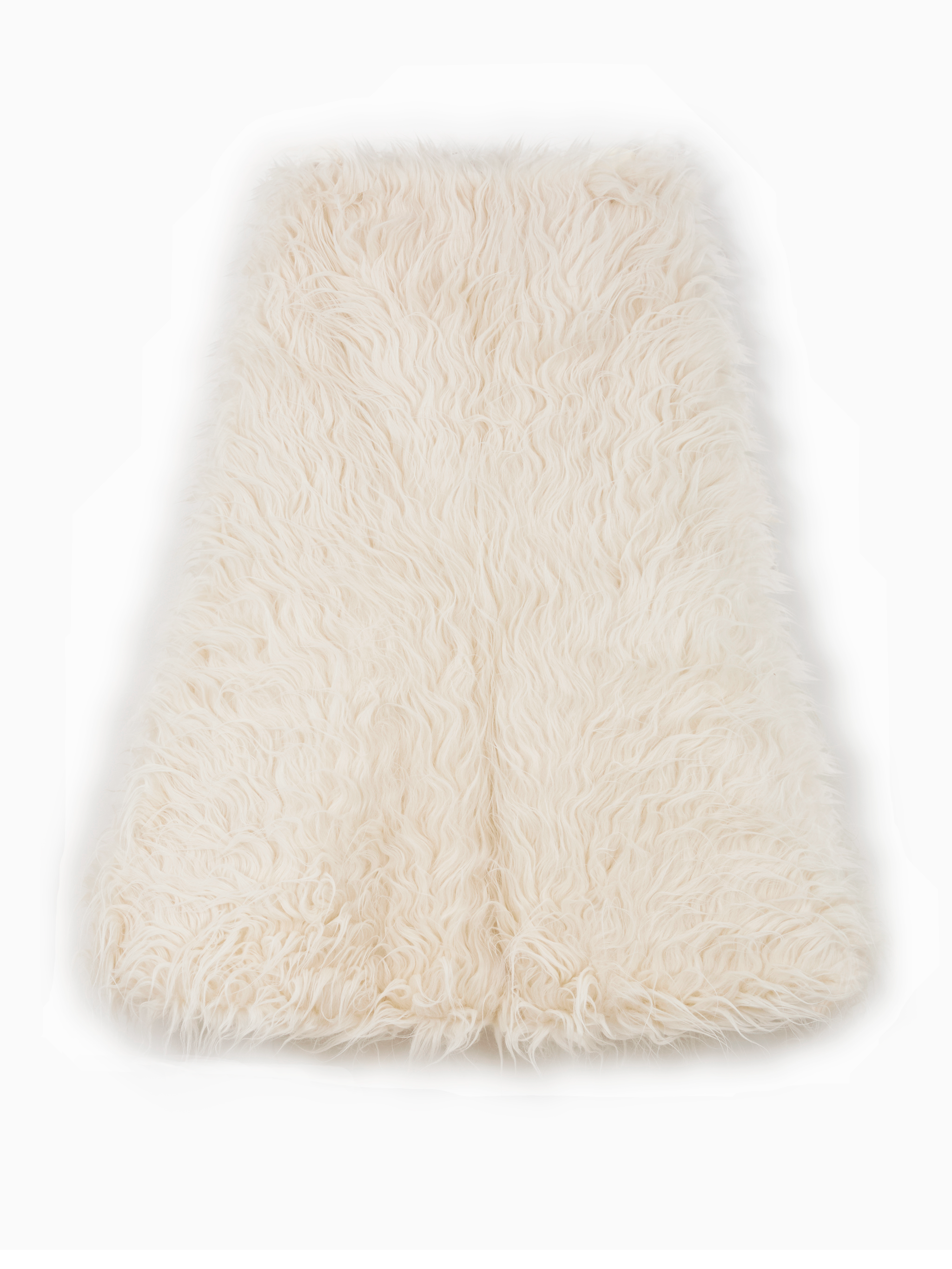 Textured wool midi skirt