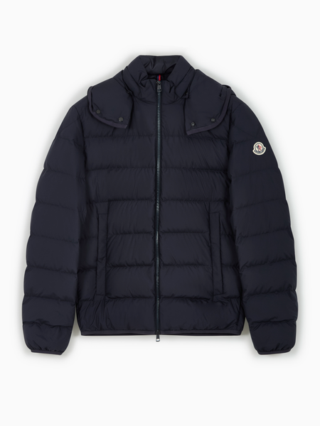 トップス MONCLER Moncler] Moncler 22AW Men's POLO Half Zip Logo Patch Knit