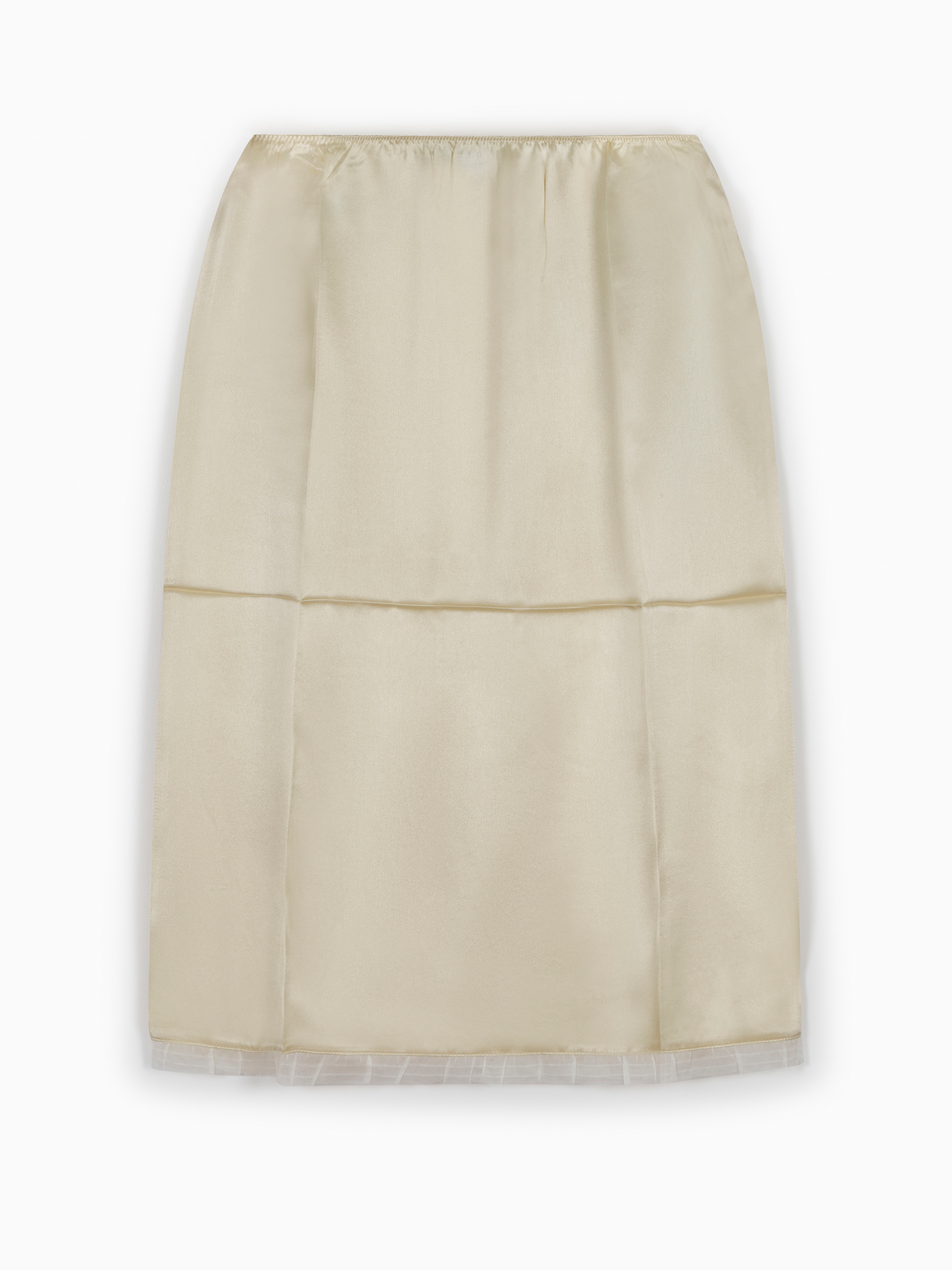 Crepe satin flared skirt