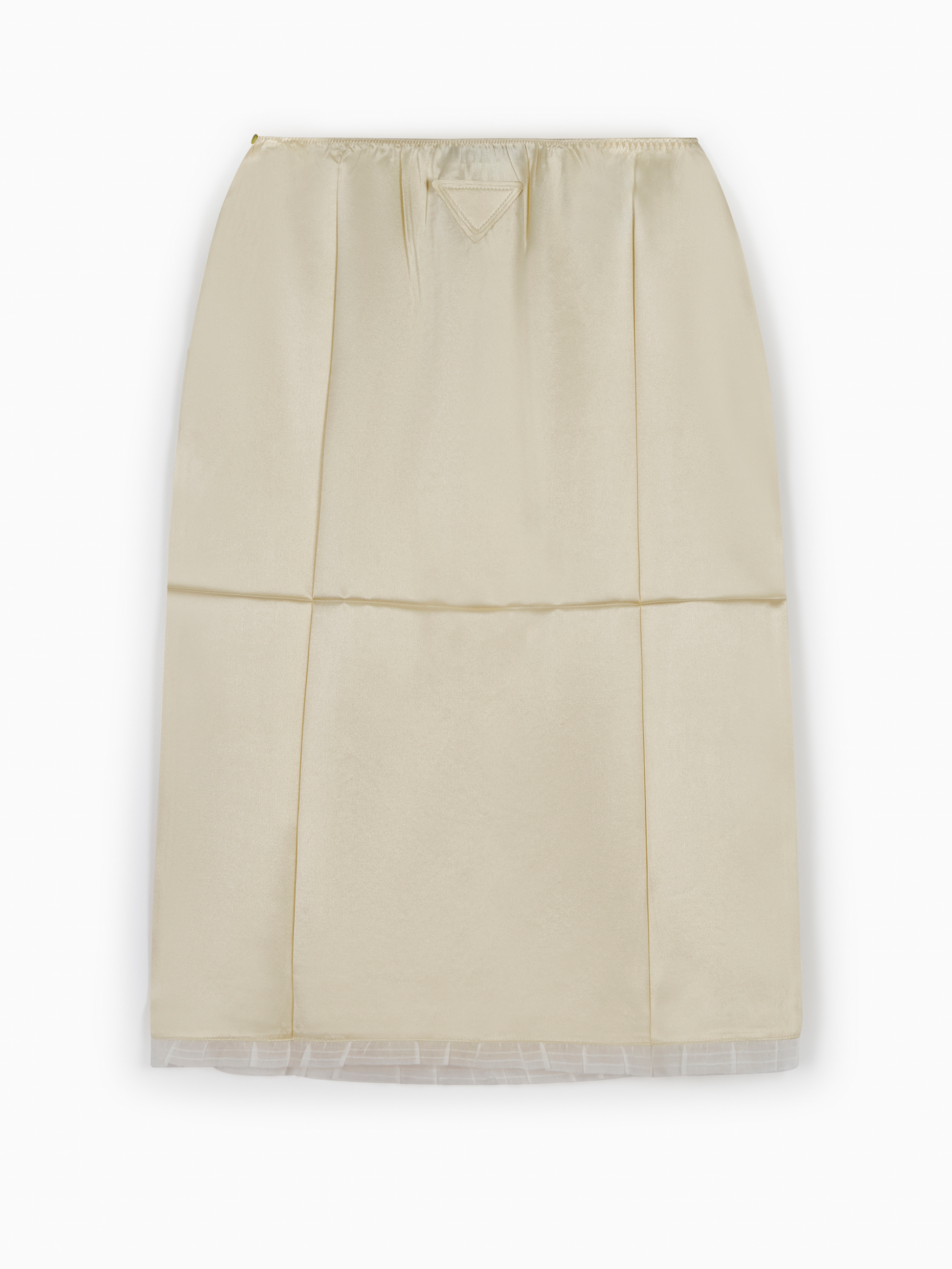 Crepe satin flared skirt