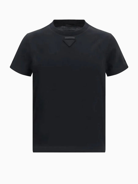 Triangle-appliqué t-shirt | Prada | OTTODISANPIETRO
