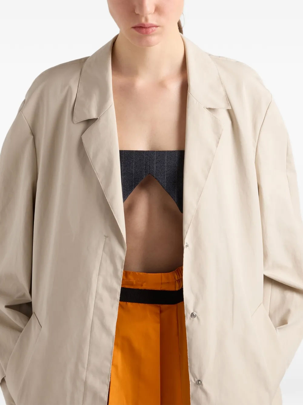Poplin trench coat