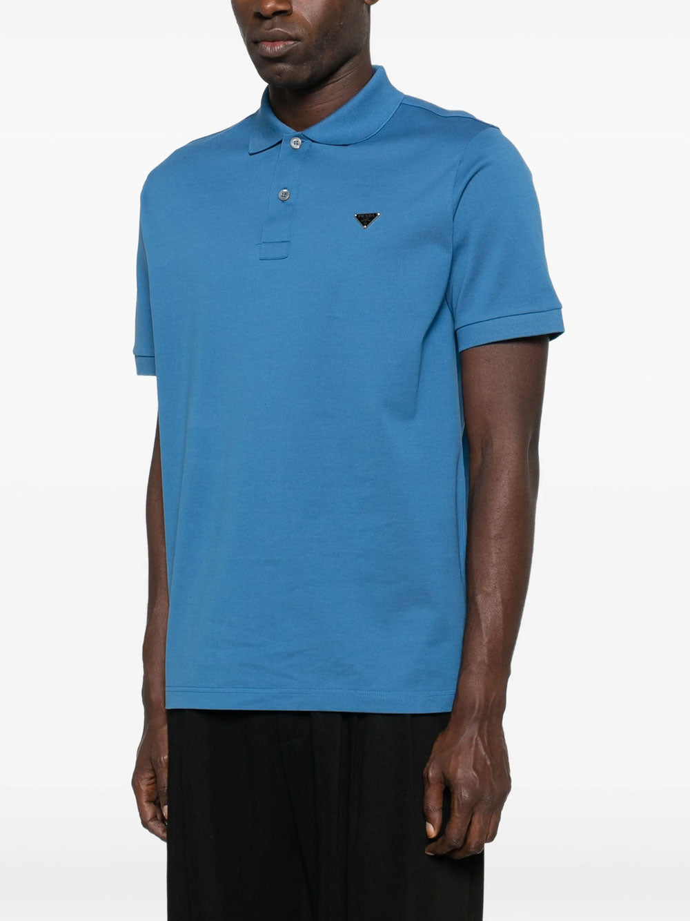 トップス PRADA Rubber Logo s/s Polo Shirt Prada - Cotton piqué polo shirt black - The Corner