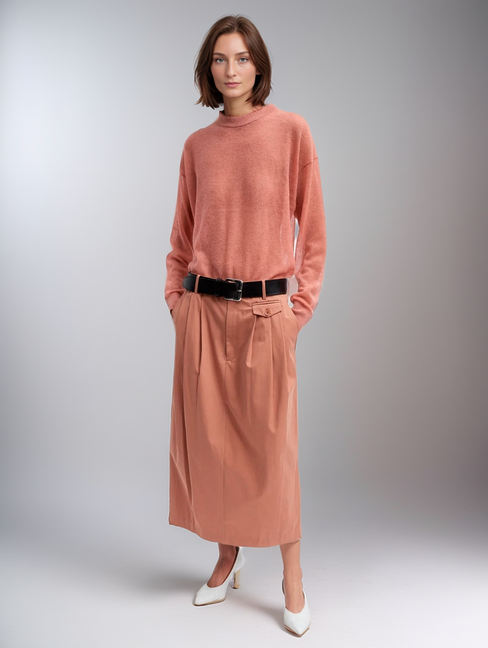 Tiple pleat skirt