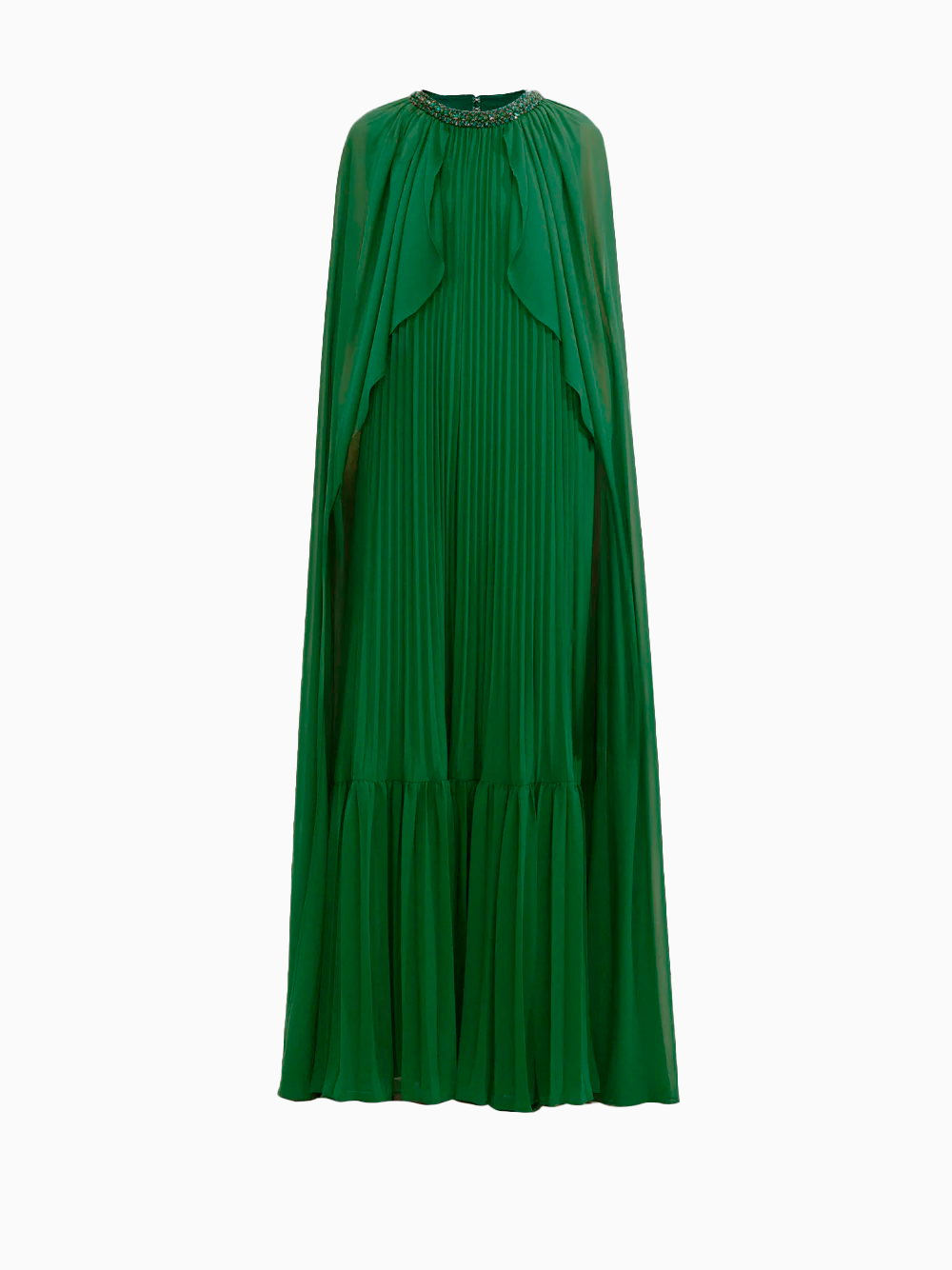 Chiffon cape maxi dress