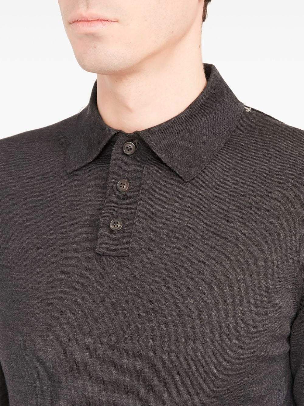 Long sleeve polo shirt