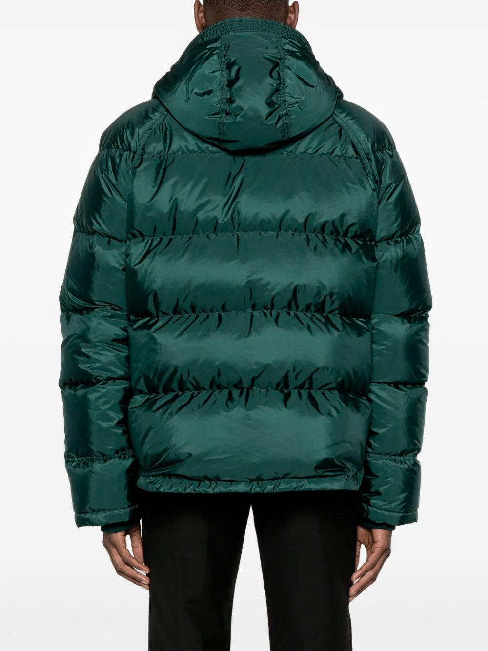 Triangle-logo puffer jacket