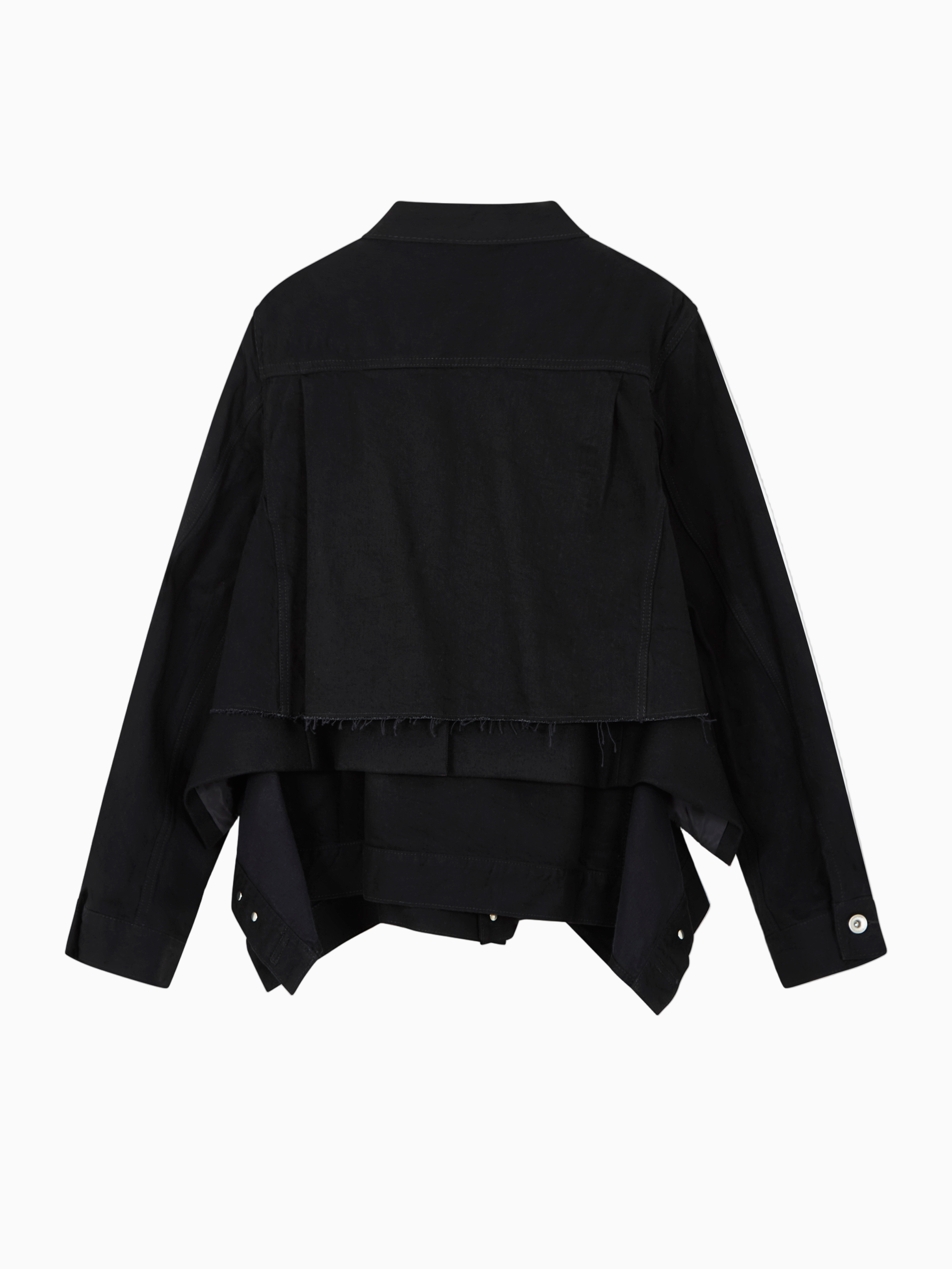 Layered denim jacket