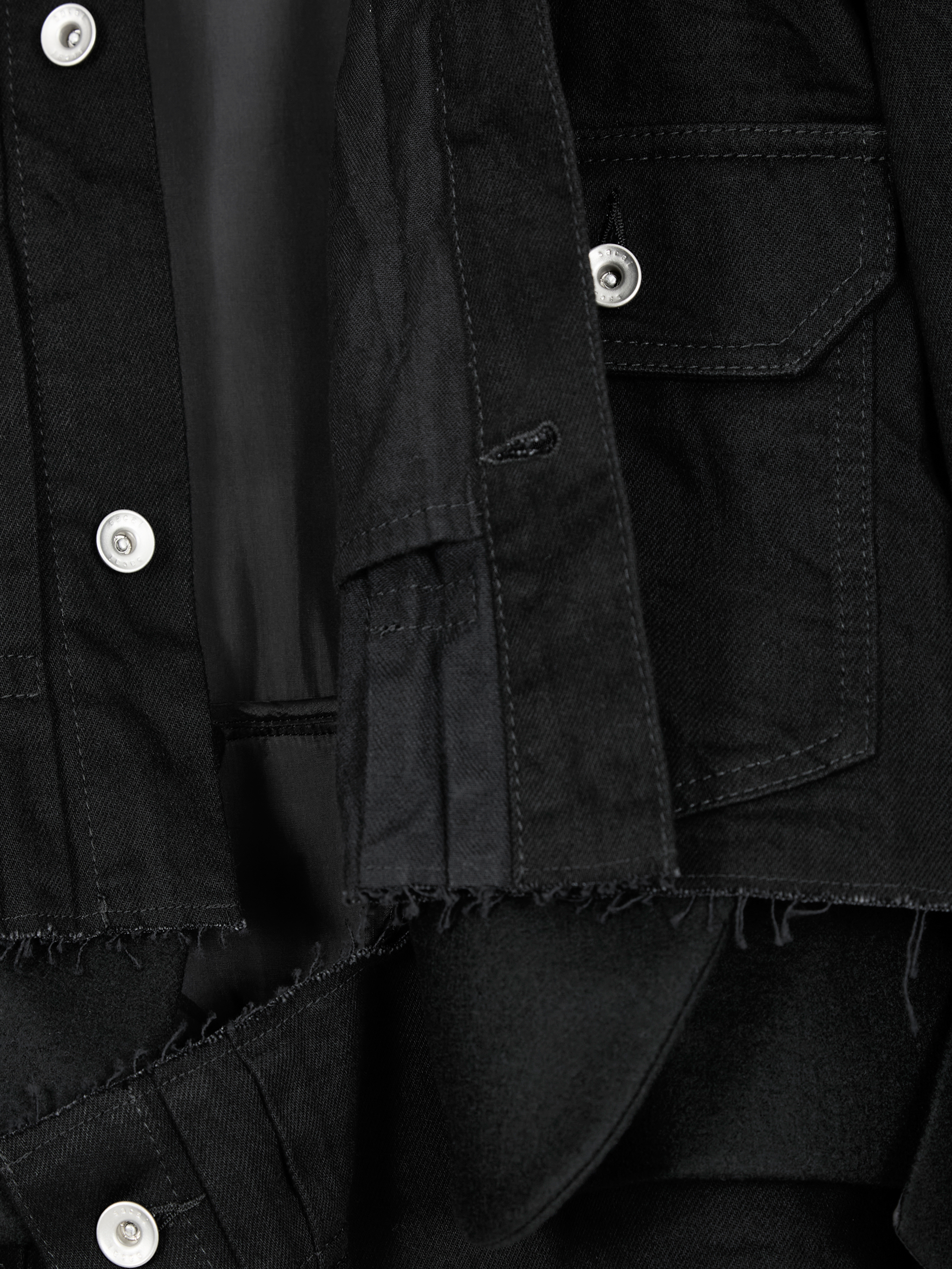 Layered denim jacket