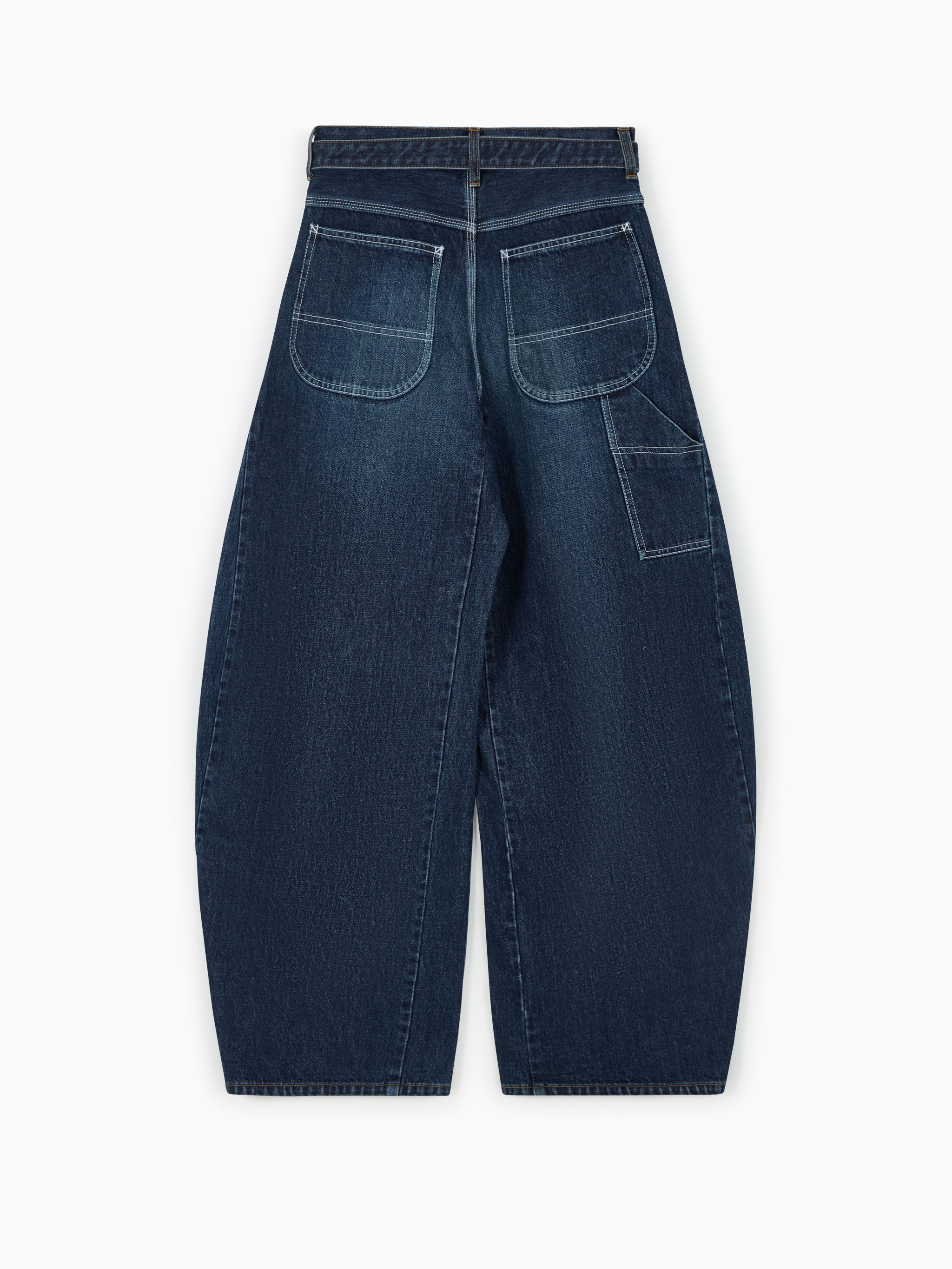 sacai BELTEED BAGGY FLAIR DENIM PANTS