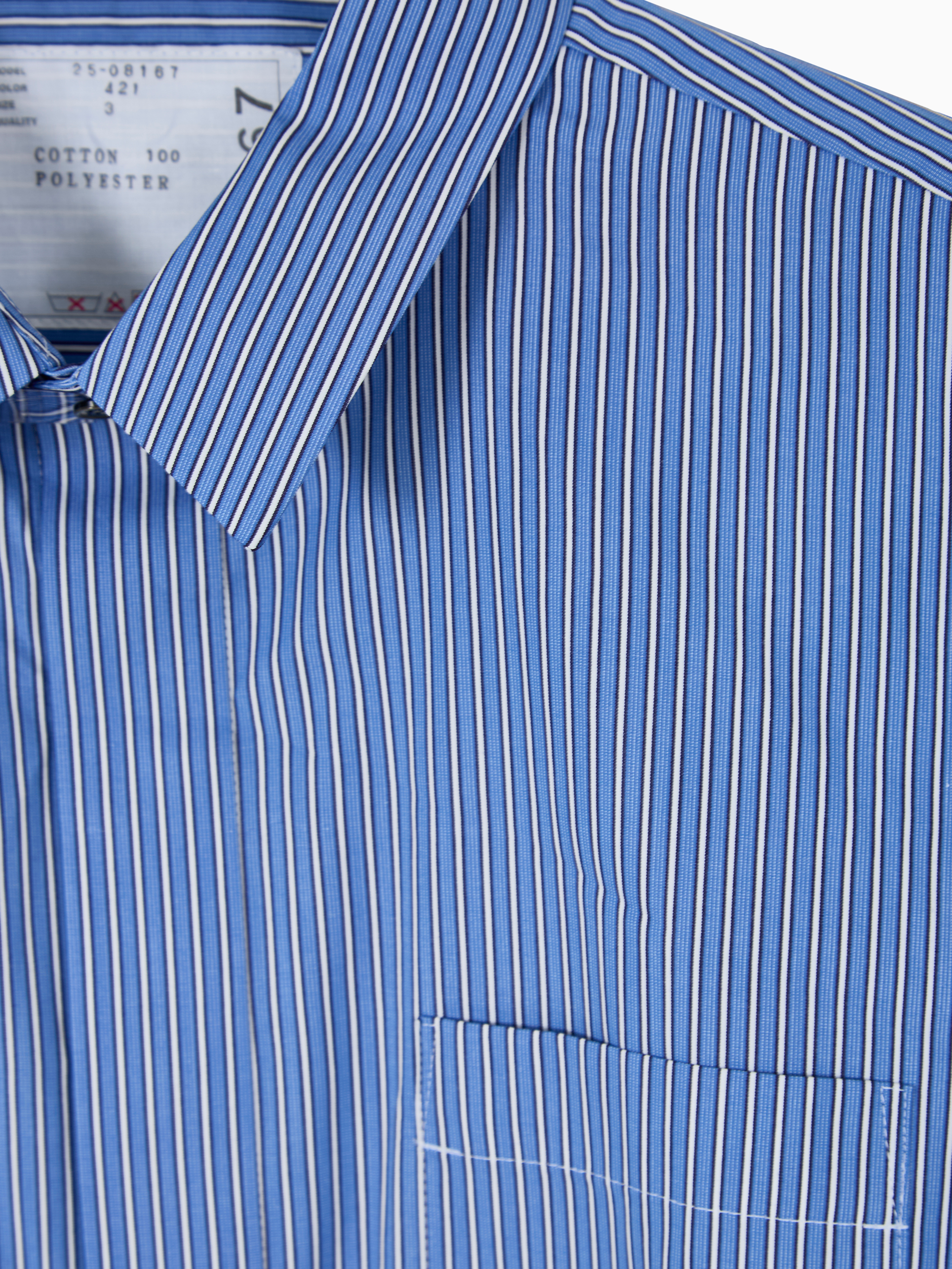 Poplin pleated shirt