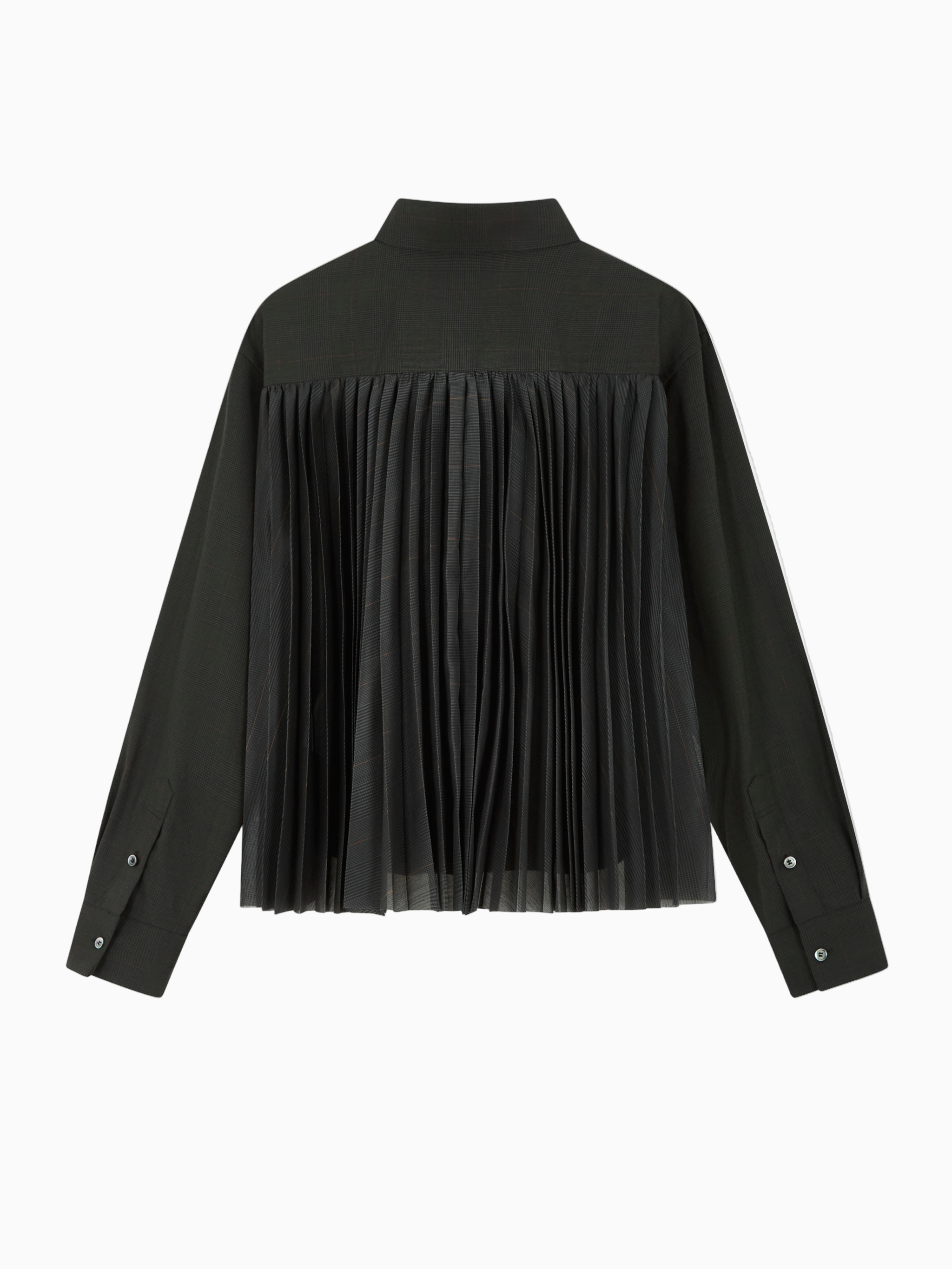 Checked pleated shirt