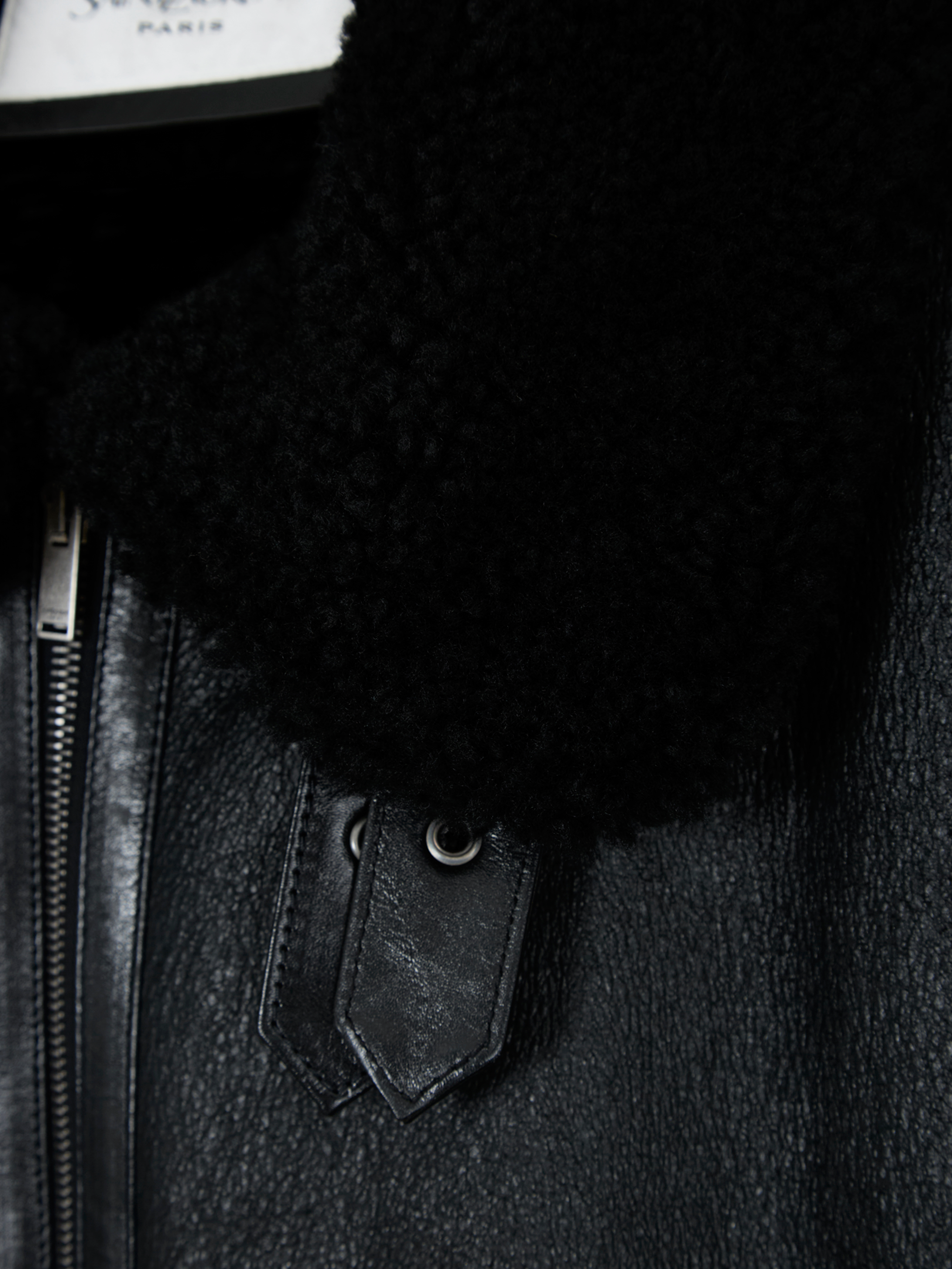 Shearling bomber jacket