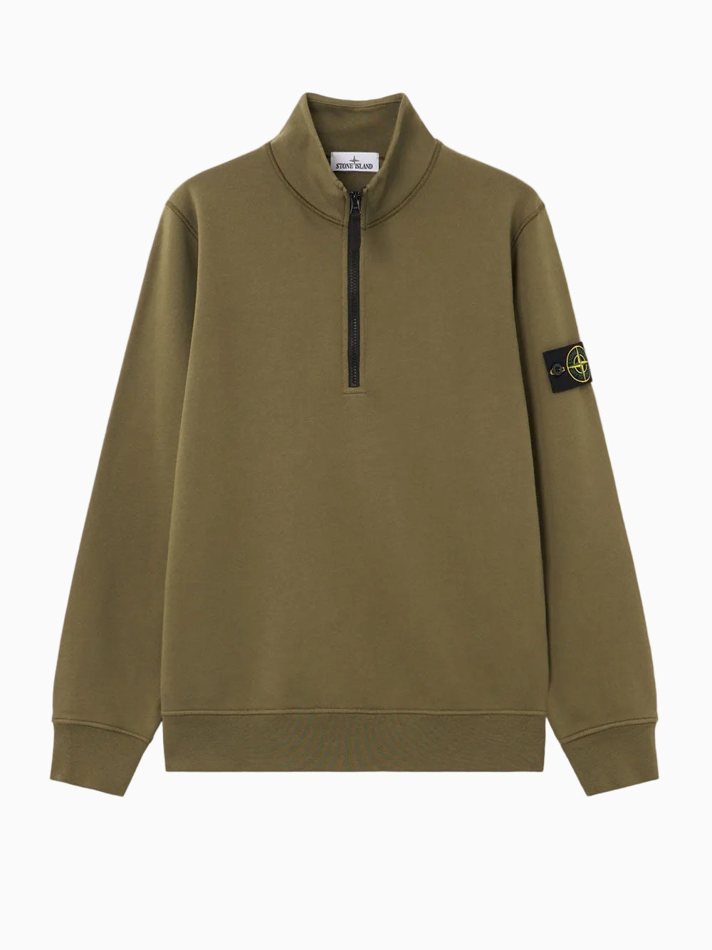 Compass-patch zip sweatshirt