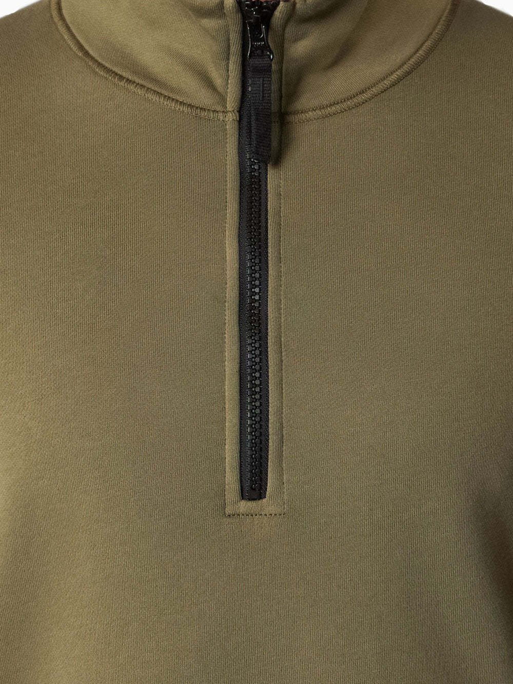 Compass-patch zip sweatshirt