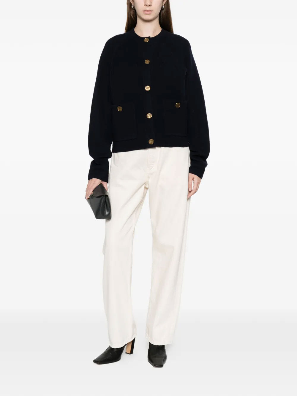 Hammered buttons cardigan