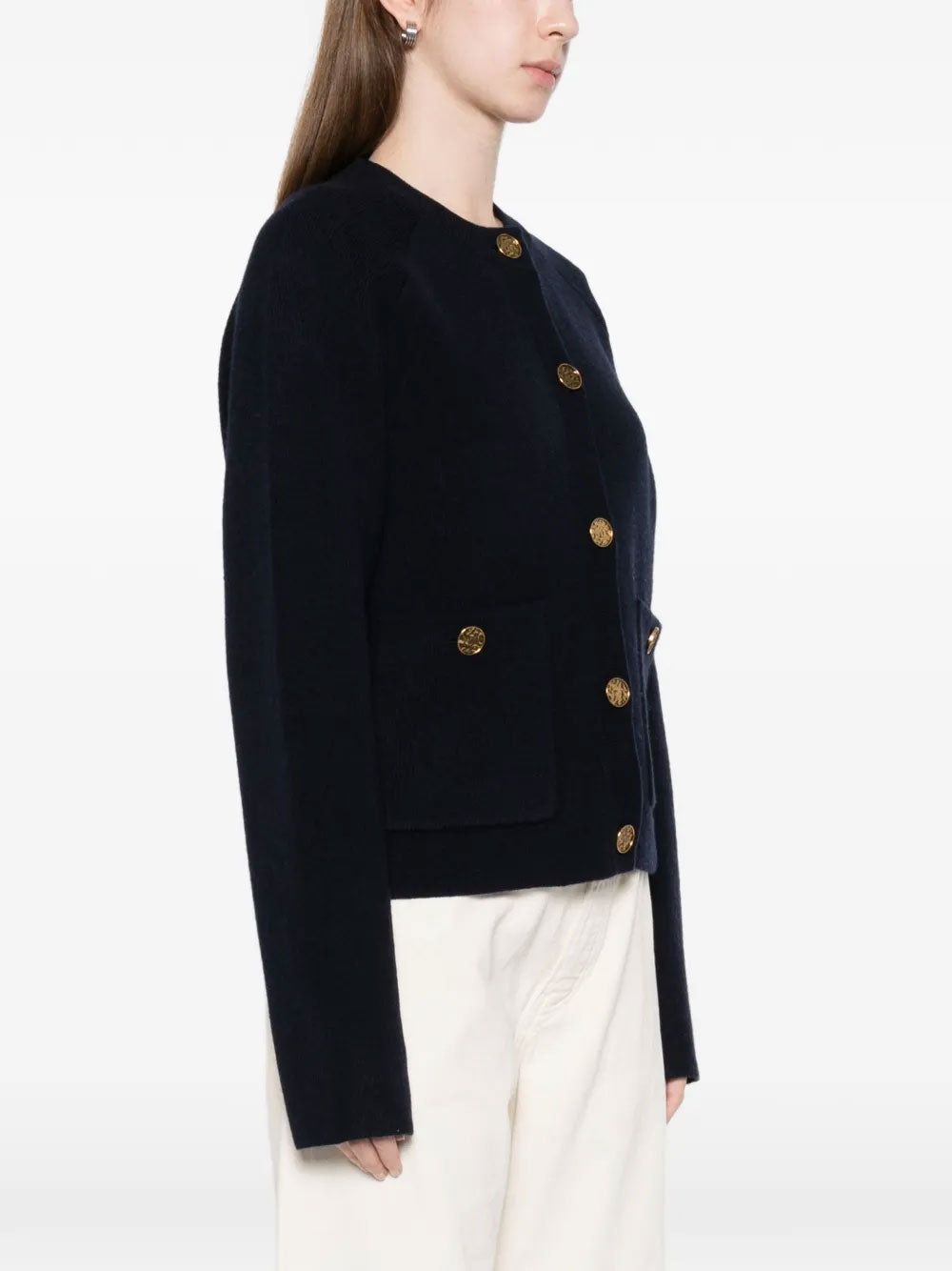 Hammered buttons cardigan