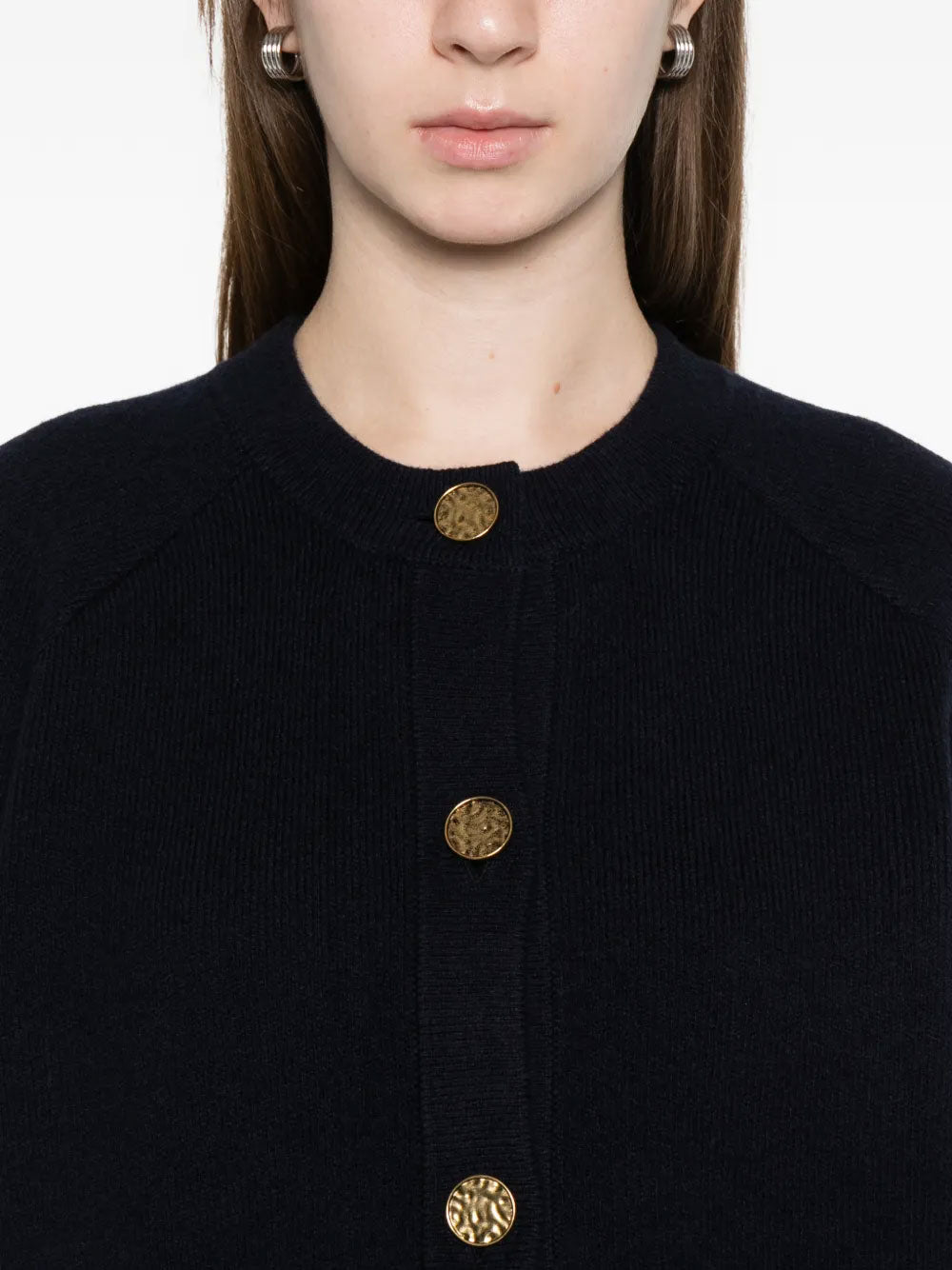 Hammered buttons cardigan