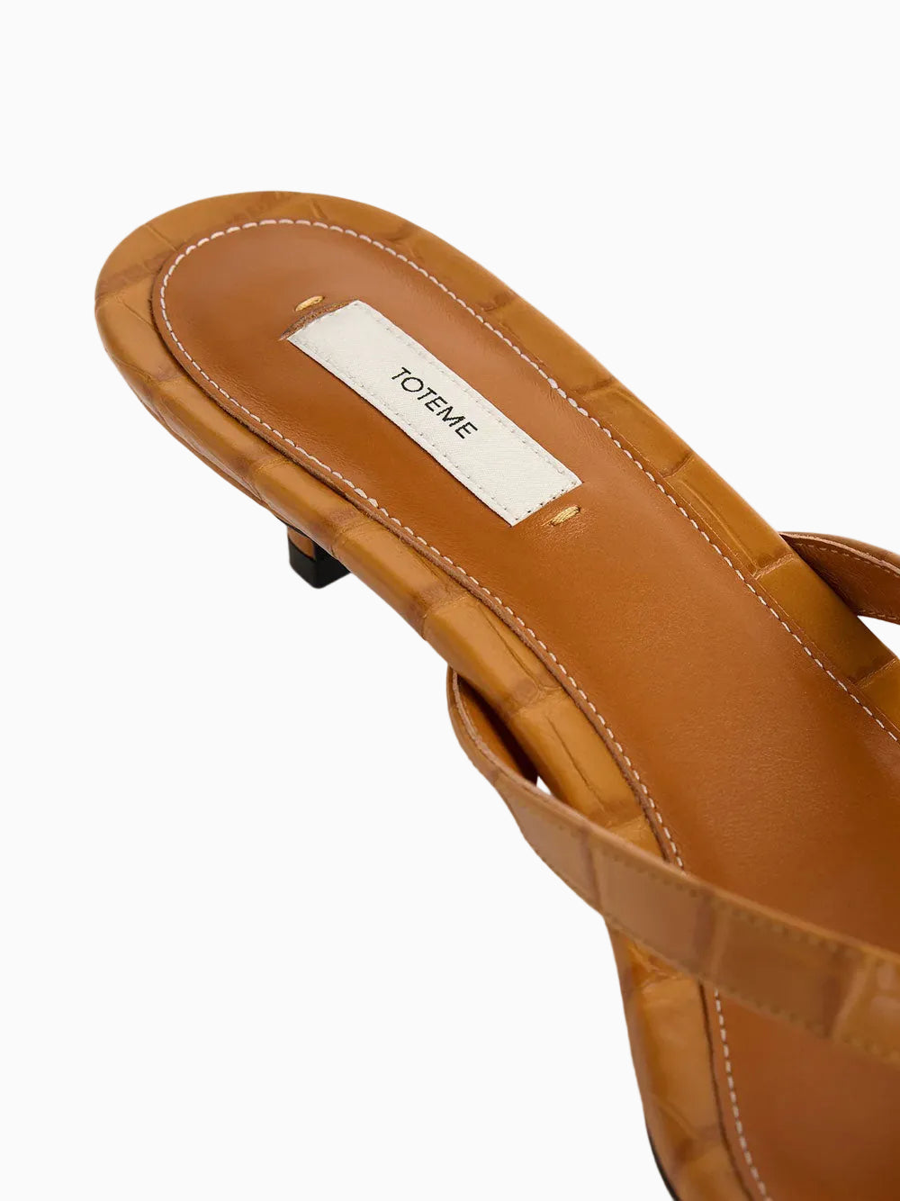 Croco-embossed sandals