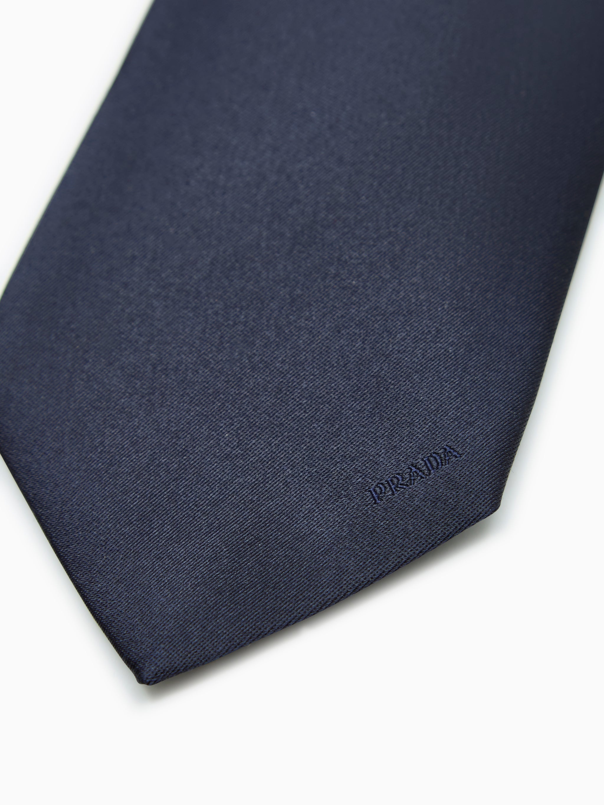 Navy satin tie