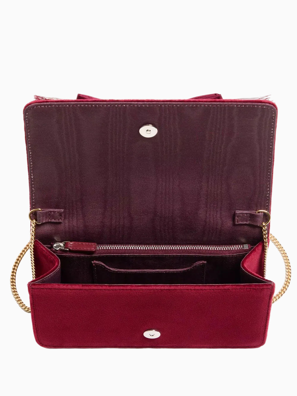 Velvet clutch bag