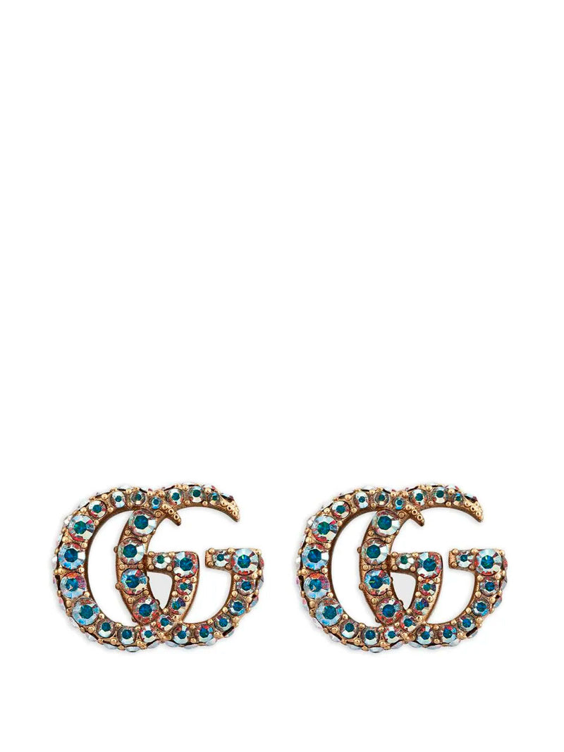 Double G crystal-embellished earrings