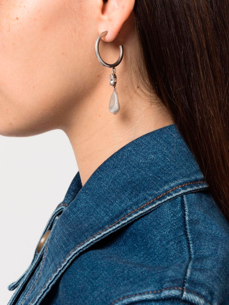 Asymmetric drop earrings