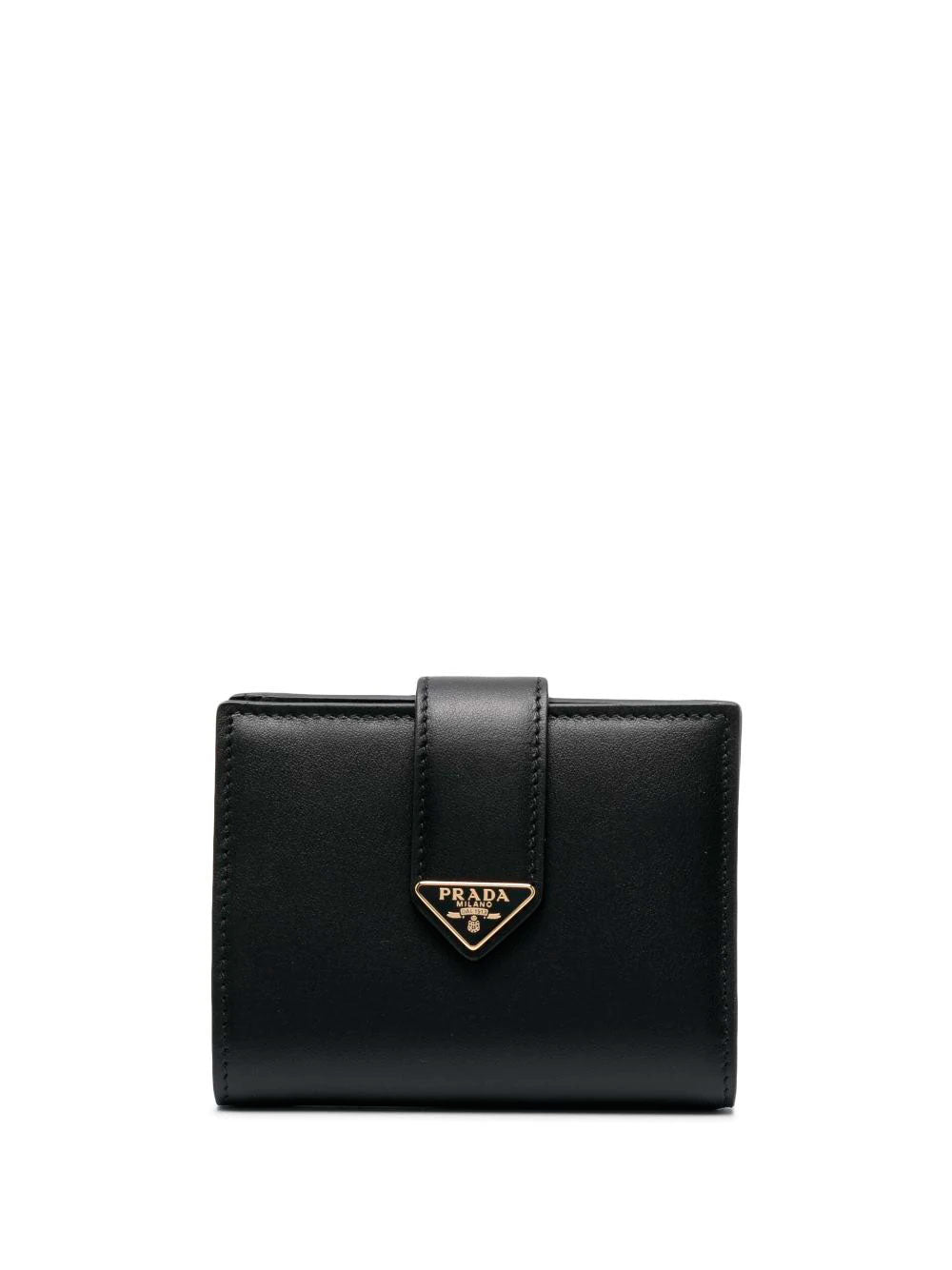 Logo-appliqué leather wallet