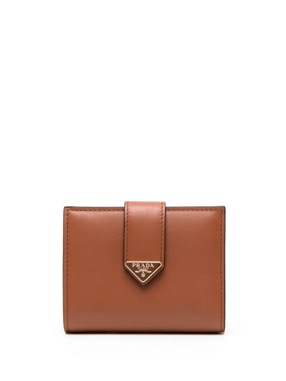 Triangle-logo leather wallet