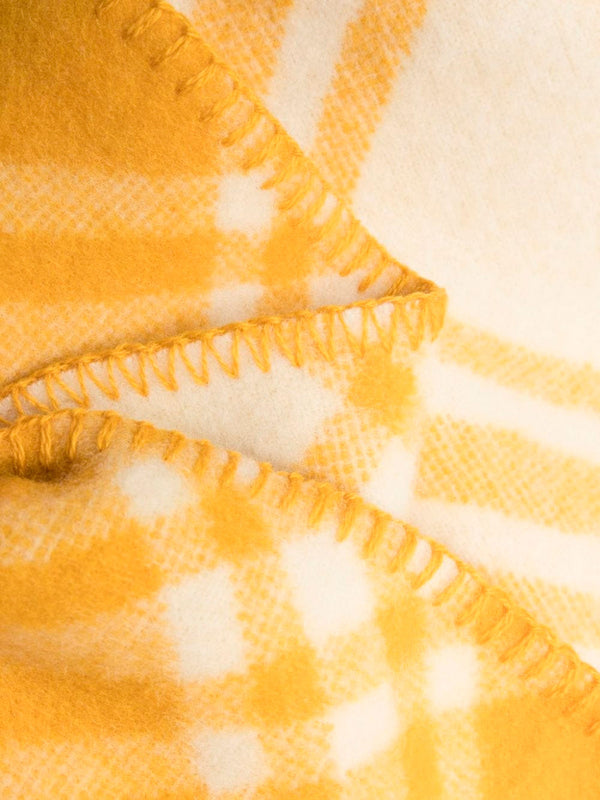 Check pattern wool scarf