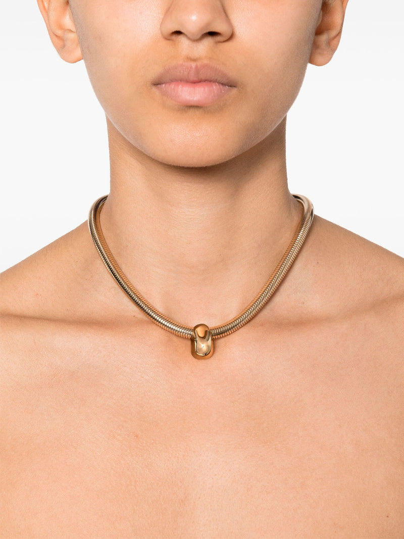 Crescent choker necklace