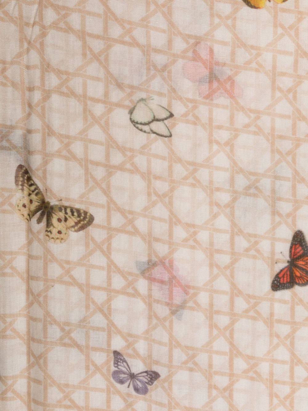 Pañuelo con estampado de mariposas Fly
