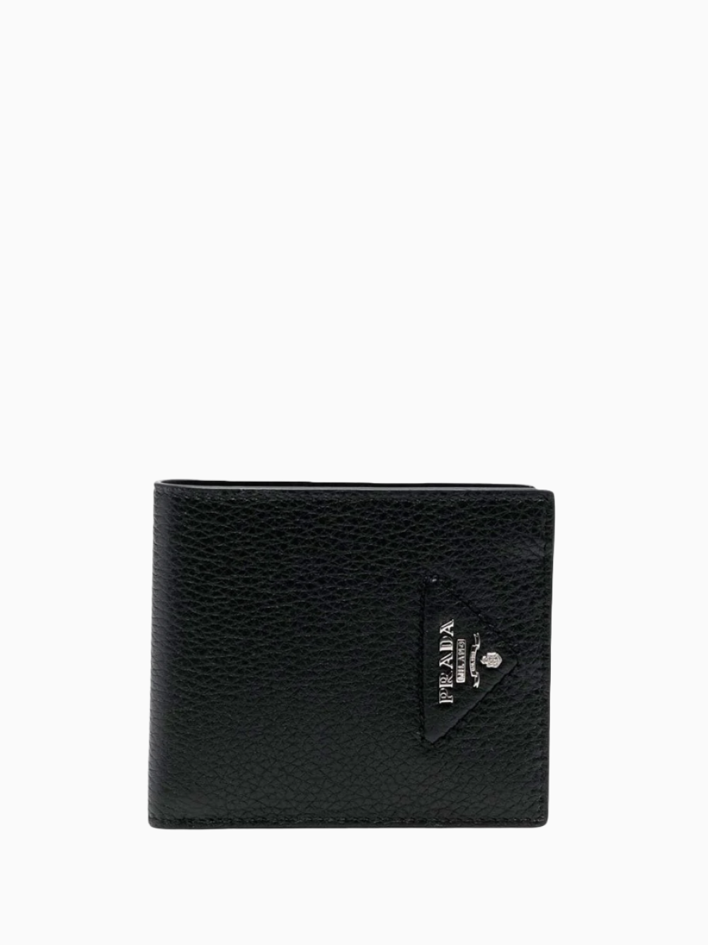 Logo-plaque leather wallet