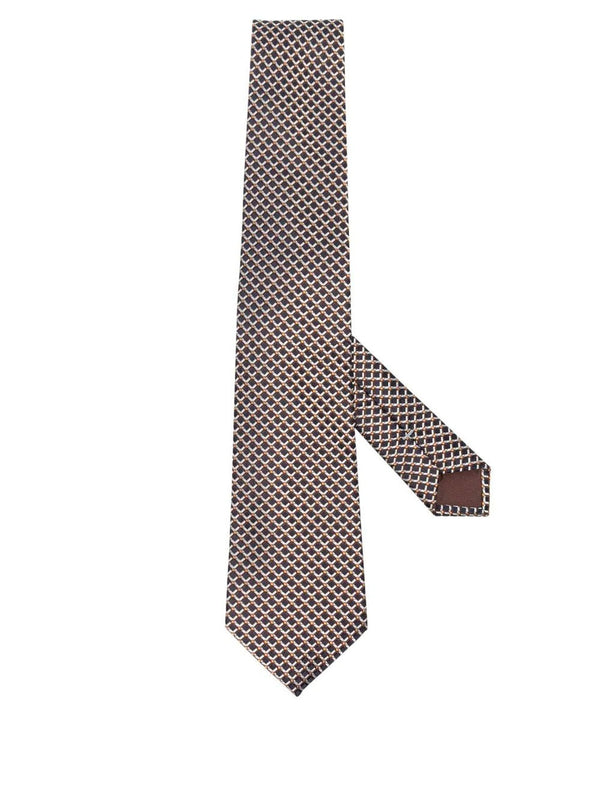 Corbata de seda con estampado gráfico