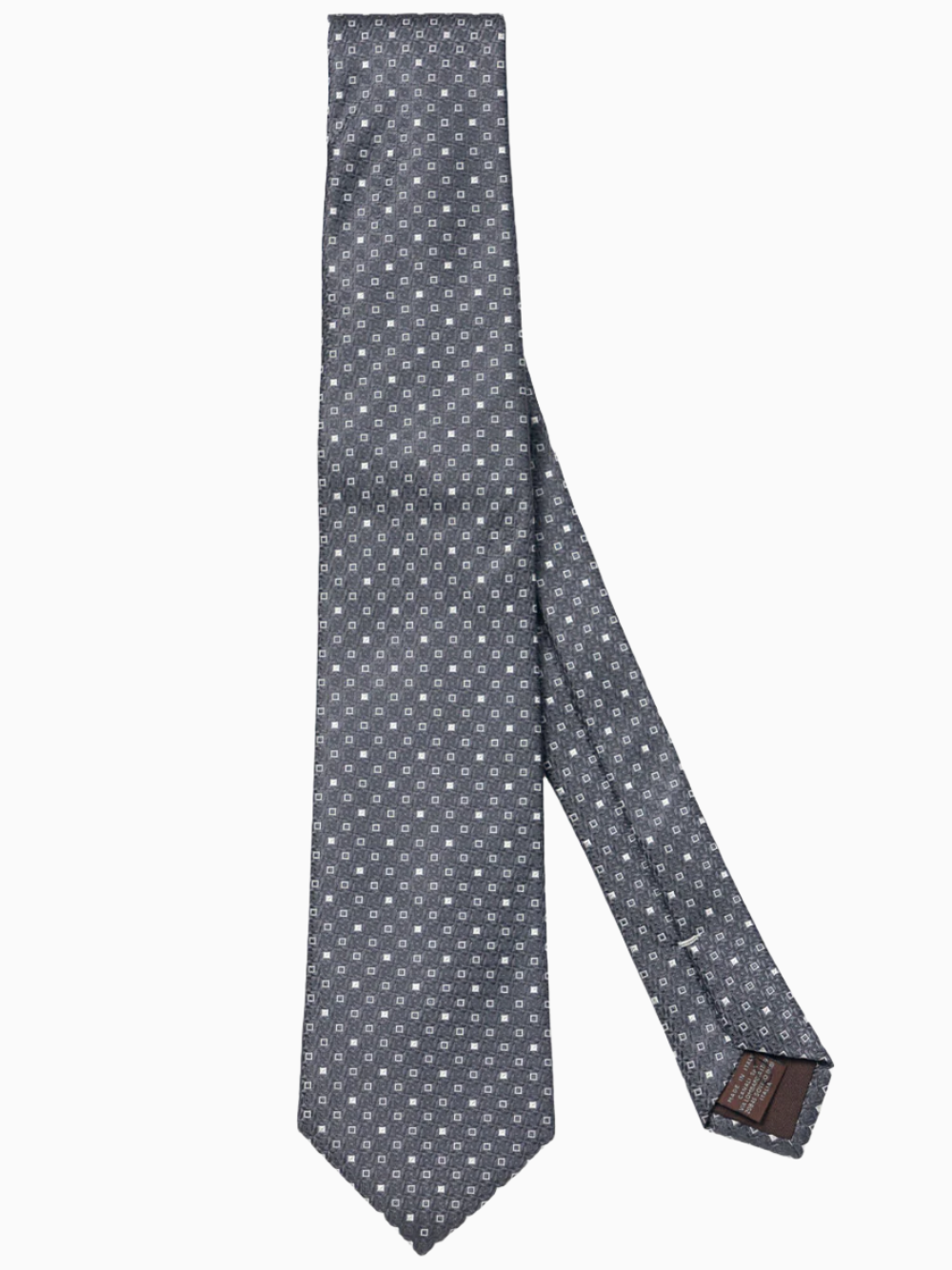 Microjacquard silk tie