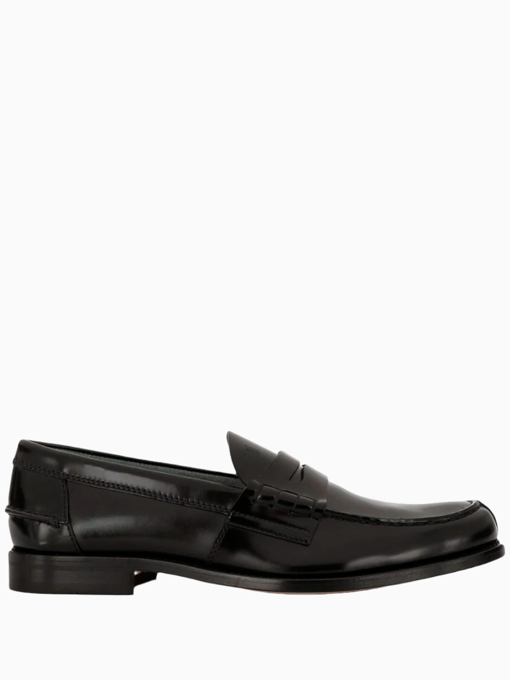 Classic black leather loafers