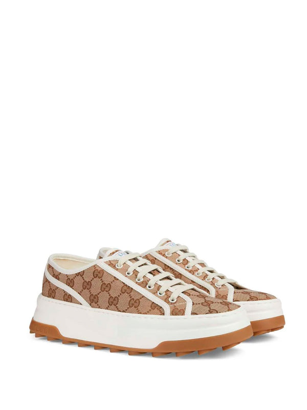 GG-canvas lace-up sneakers