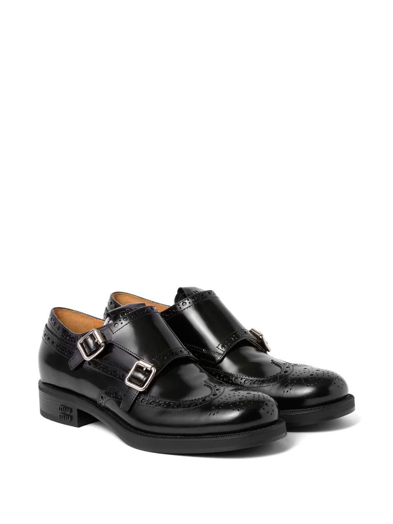 Leather monk shoes