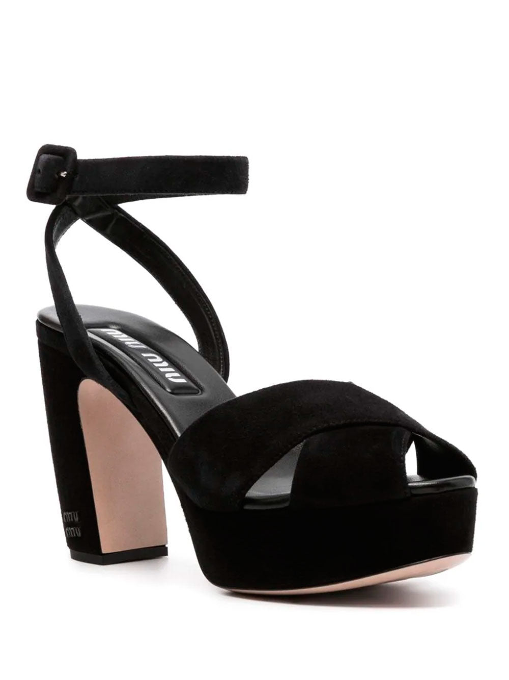 MIU MIU Block Heel Platform Sandals, Black Suede, Womens Size 10 US / 40 |  eBay