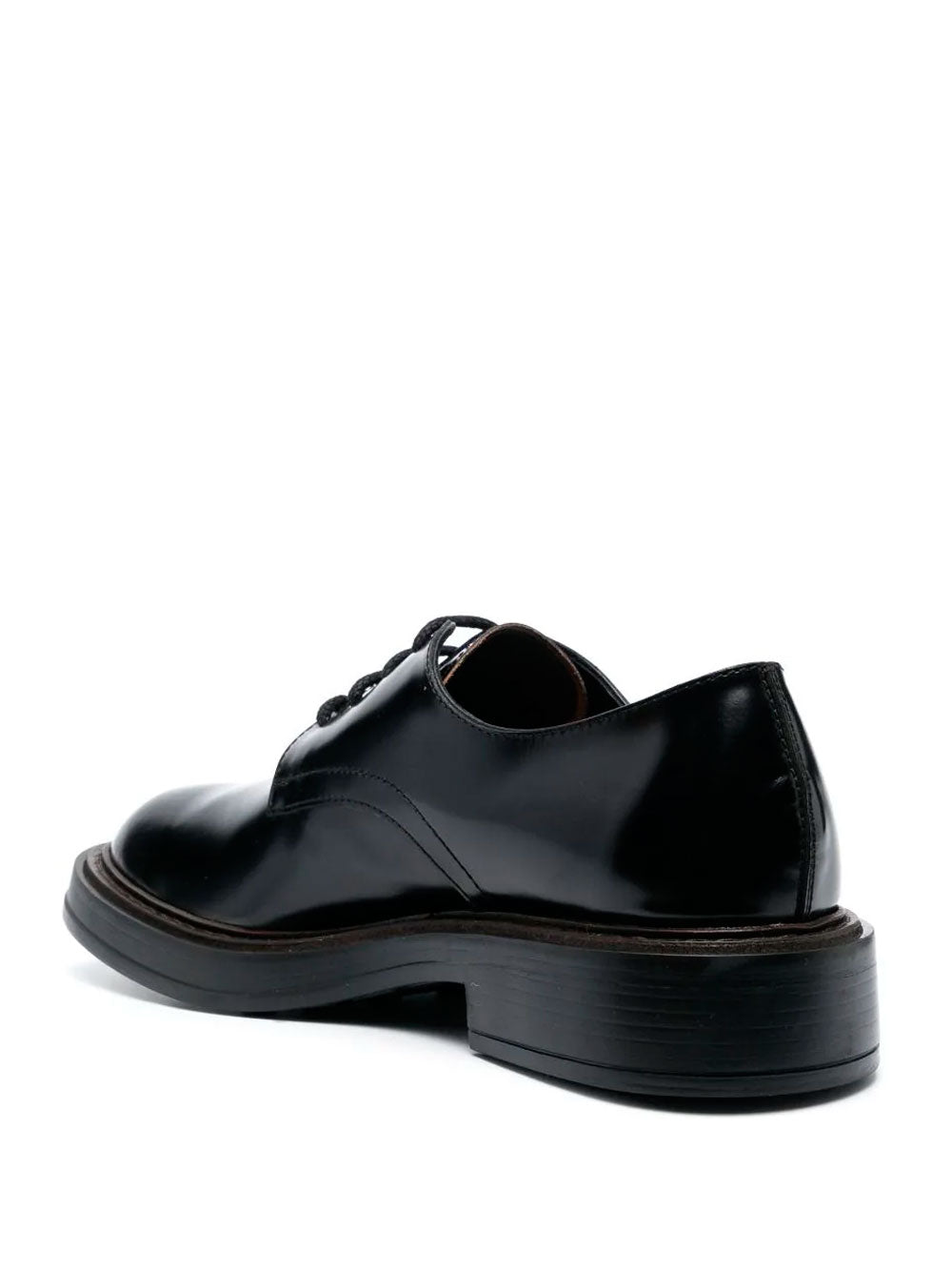 Lace-up leather Derby shoes
